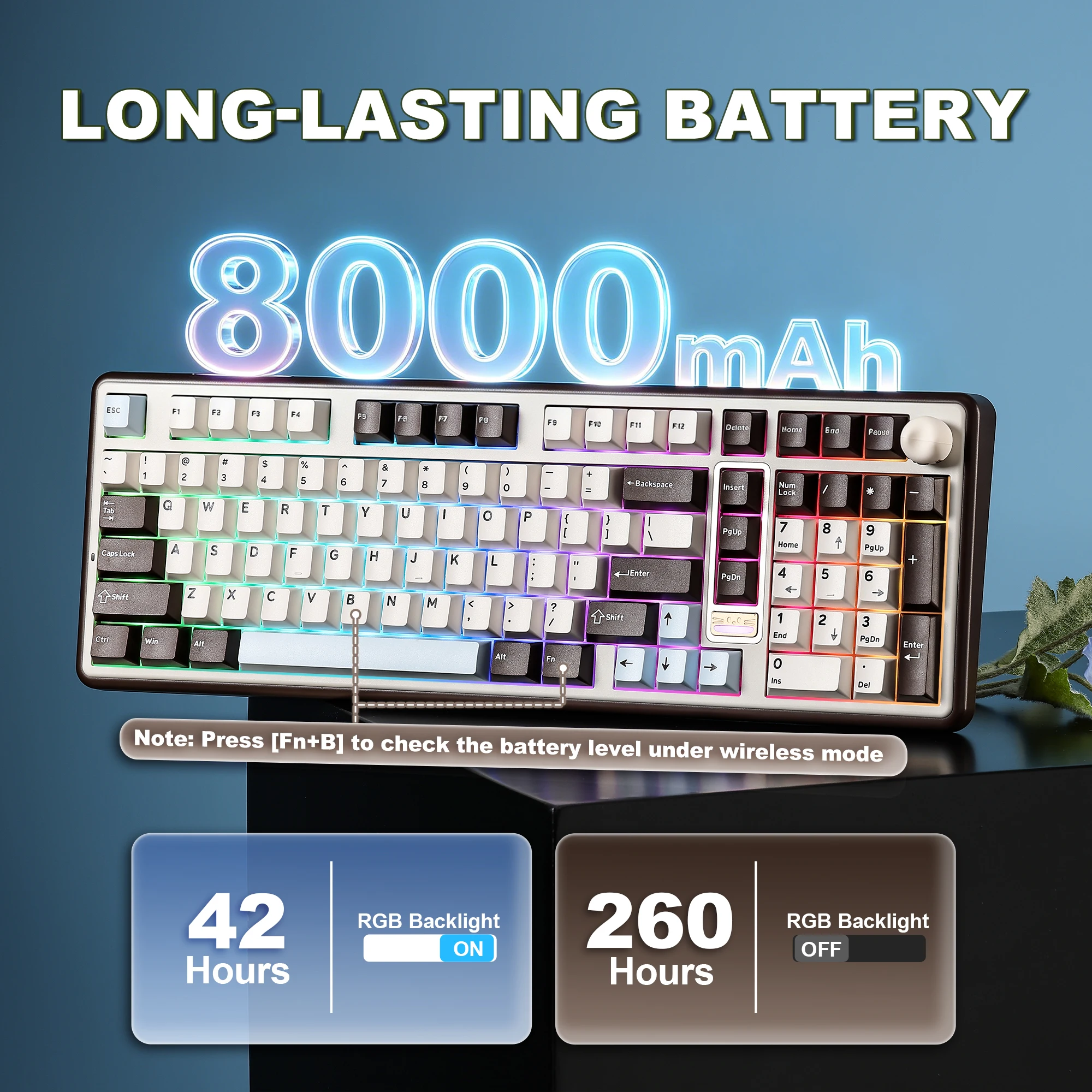 YUNZII B98 PRO QMK/VIA Bezprzewodowa Klawiatura Mechaniczna, Układ 96%, Konfigurowalna Klawiatura Gamingowa, Klawiatura RGB z Hot-Swapem i Gasket Mount dla Win/Mac — zdjęcie produktu 4
