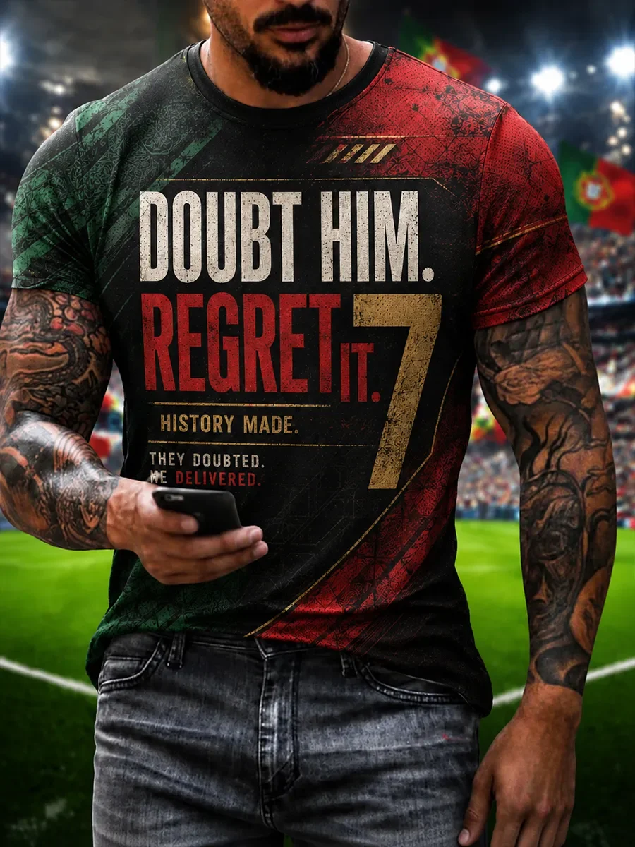 2026 Edition Portuguese Football Training T-Shirt - 3D Digital Printing - Comfortable and Breathable - Family Clothing