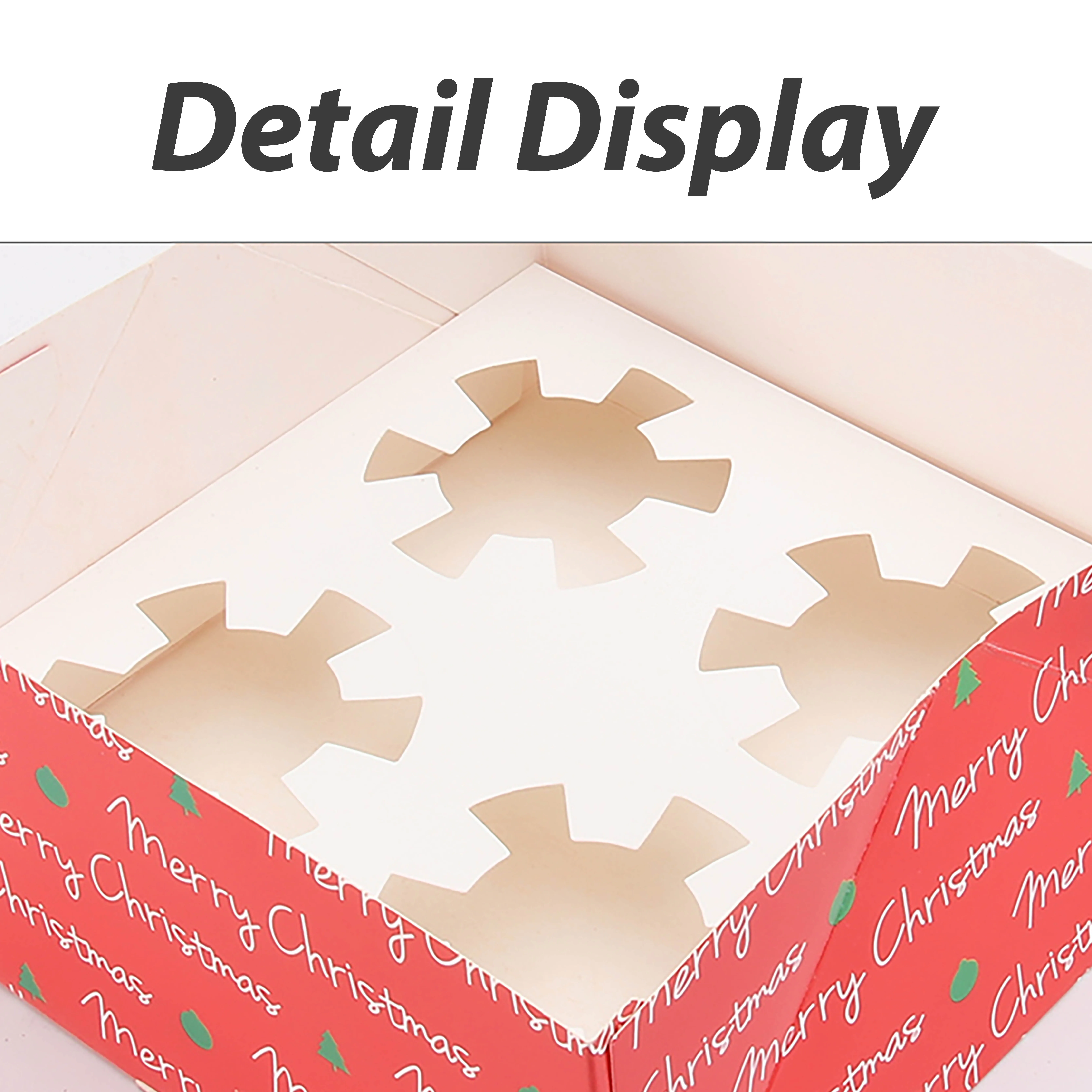 

5 set Cake Packing Boxes 5 Sets Red Color Muffin Case Perfect for Christmas Party Cake Holder Baking Supplies Food Preservation