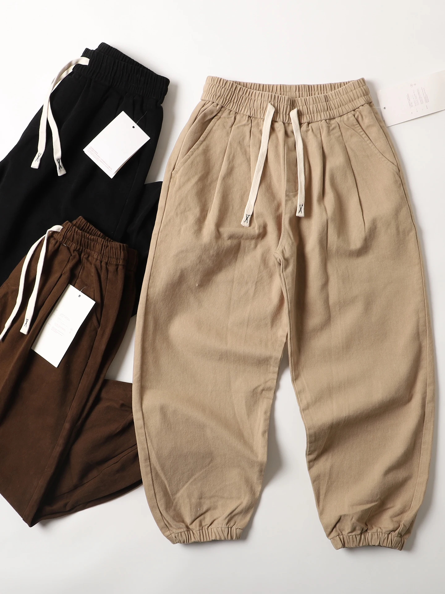 

Waed Pure Cotton Loose Trousers Men's Faionable Upper Body Lantern Pants Sle Japanese Retro Wide Leg Casual Long Trousers