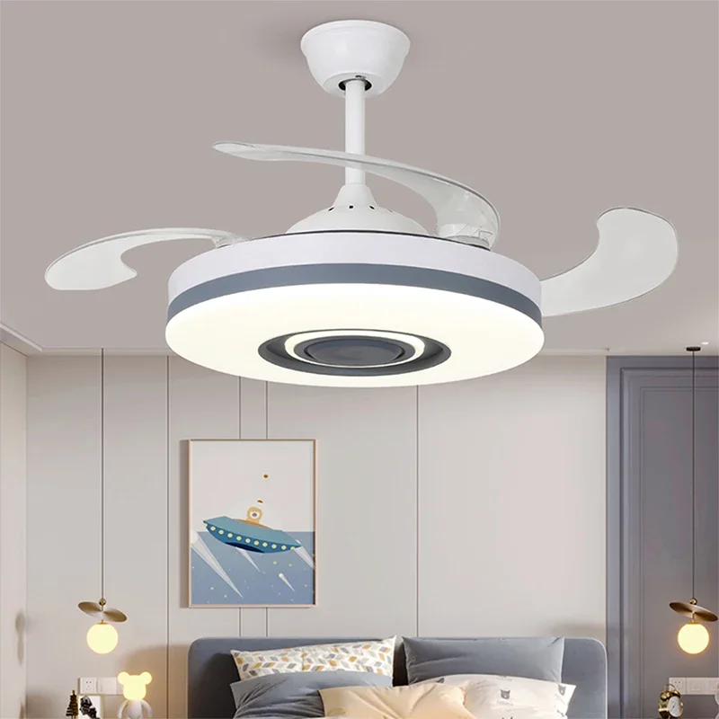 SOURA Modern Stealth Fan Light LED Living room Restaurant Bedroom Children's room Ceiling Fan Light Remote Electric Fan Light