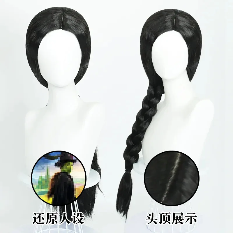 2025 aaa фильм злой фильм парик хвост коса длинные волосы Эльфаба косплей для Хэллоуина вечерние ролевые игры костюм реквизит