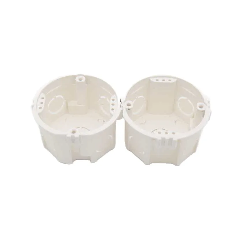 80 Type EU Round Junction Box 60mm Deep Thickened Wall Mount Switch Socket Wiring Box