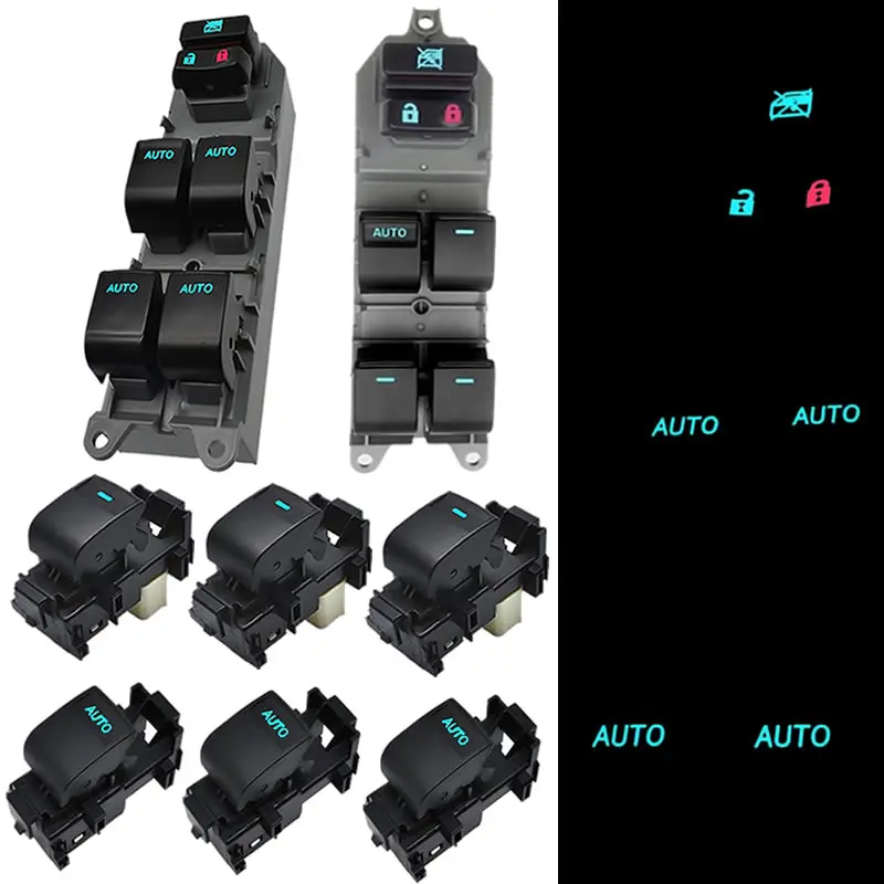 Lighted LED Power Auto Window Switch LHD Left Driving Backlight For Toyota RAV4 Camry Corolla Yaris Cruiser Vios Highlander