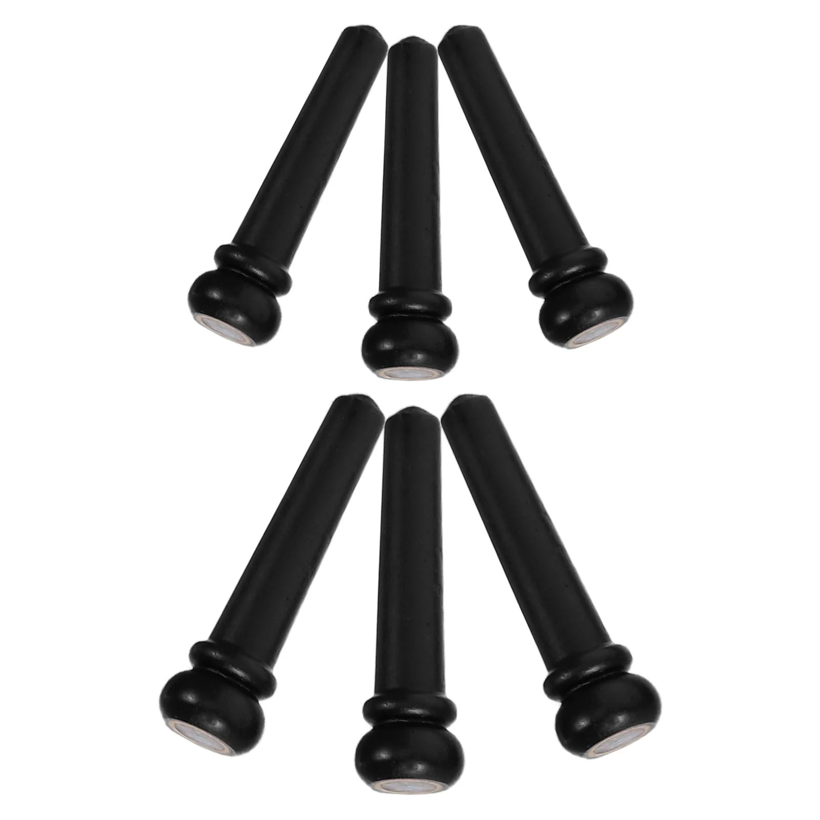 

6 Pcs Guitar Accessories Bass Peg Replacement Acoustic Parts Copper Ring Instrument Wood Upgrades Bridge Pins