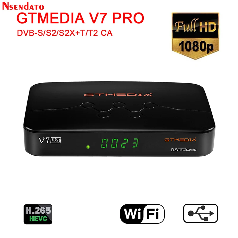 

Новинка 2022, декодер GTMEDIA V7 pro DVB-S/S2/S2X + T/T2, спутниковый ТВ-приемник, встроенный Wi-Fi ТВ-приставка для H.265