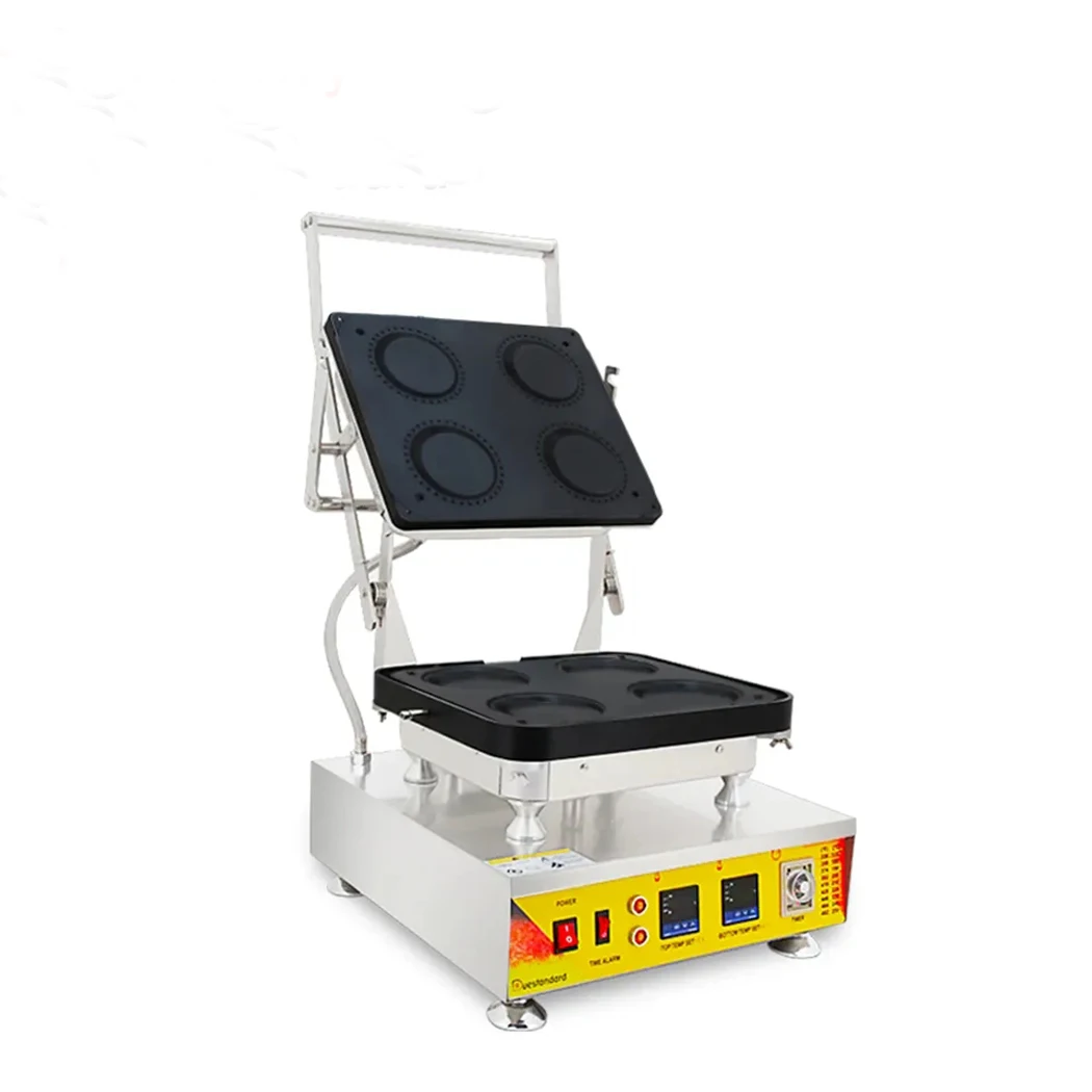 Commerciële eiertaartjepersmachine met 4 gaten |   Mini Tart Shell Maker CE-gecertificeerd |   Persvormapparatuur voor kleine bedrijven
