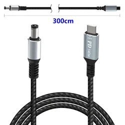 9.9FT/3M For Starlink Mini Power Cable Direct to USB-C, 140W DC 5.5 x 2.1mm Male to Type-C Male Compatible 140W+ PD Power Supply