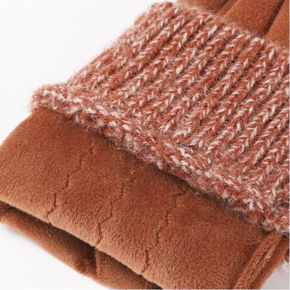 

Теплые зимние перчатки с сенсорным экраном, перчатки с флисовой подкладкой и флисовой подкладкой, утолщенные мужские варежки для вождения с полным пальцем