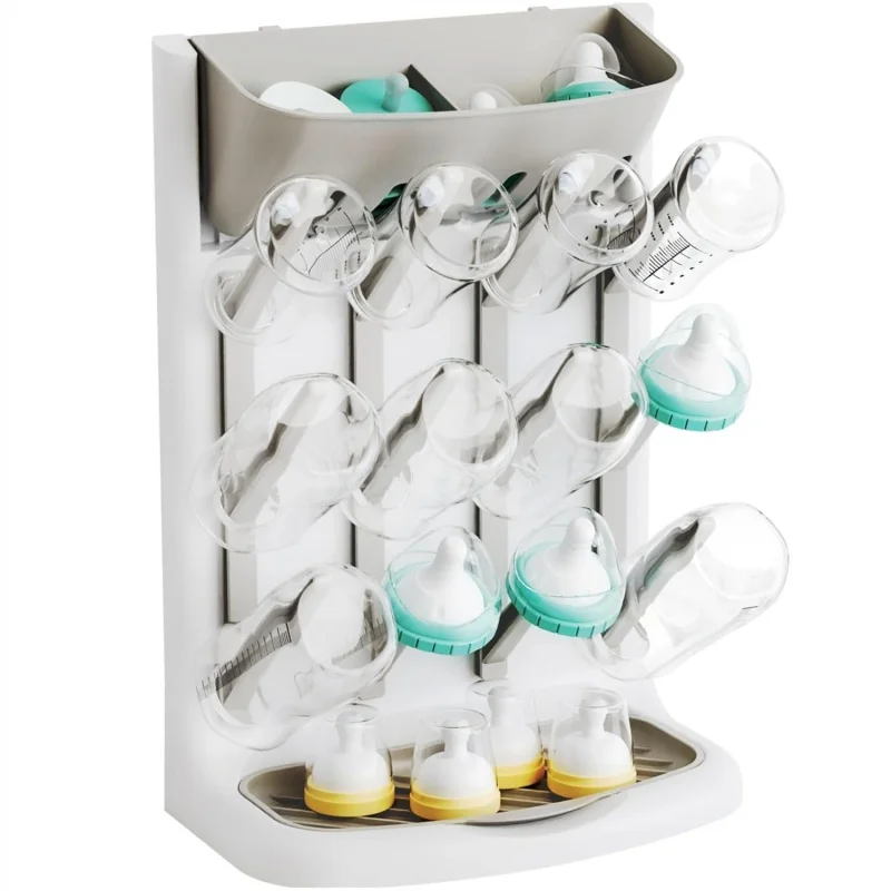 Wall-Mounted Draining Rack for Water Cups, Multi-Layered Tabletop, Baby Bottle and Nipple Drying Stand