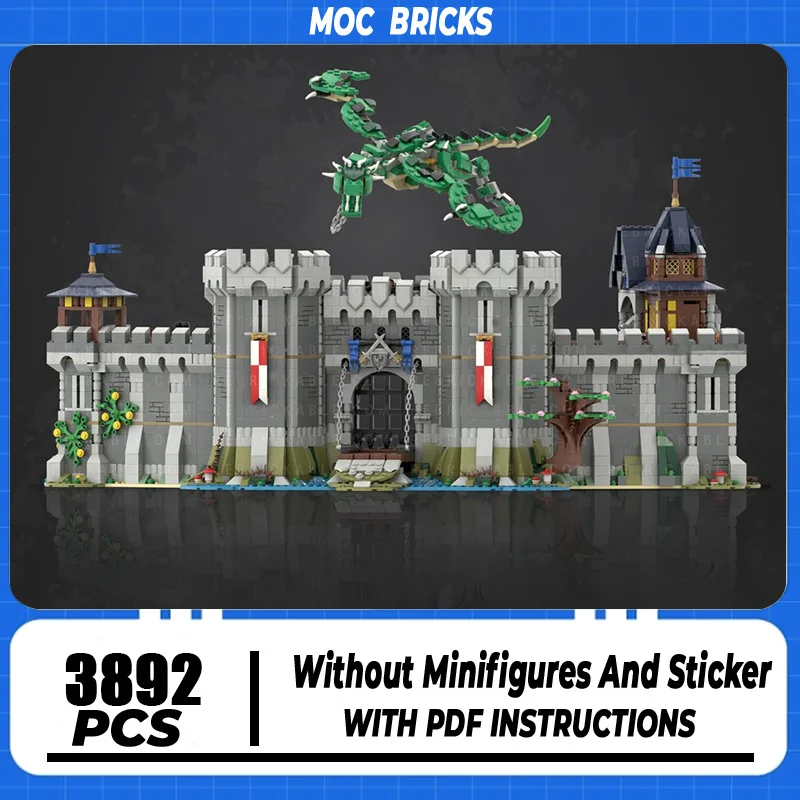 

Medieval Castle Model Moc Building Blocks Guardians Stronghold Model Technology Bricks DIY Assembly Construstion Toys Gifts