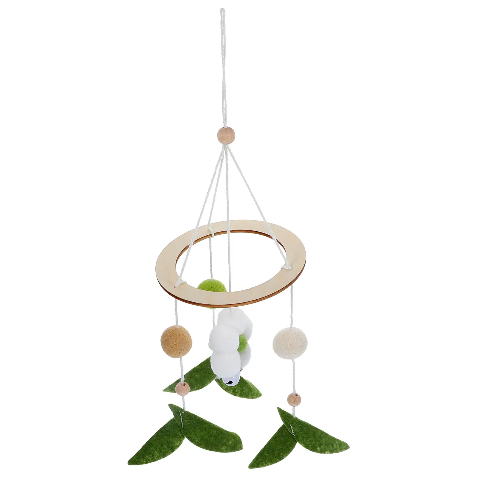 

Woven Flower Wind Chime Baby Crib Hanging Mobile Nordic Style Bedroom Wind Bell Kids Room Decor Crib Bed Hanging Toys