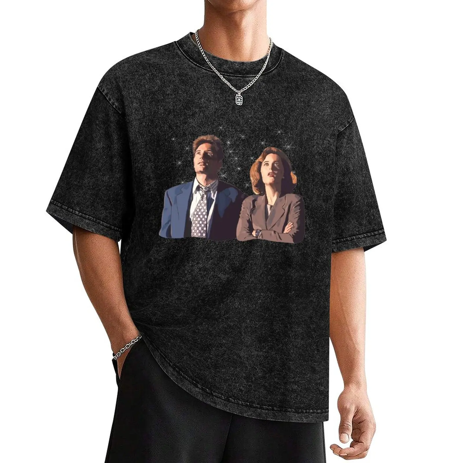 the X files deep throat Fox Mulder and Dana Scully T-Shirt plus sizes essential t shirt sweat shirts, men