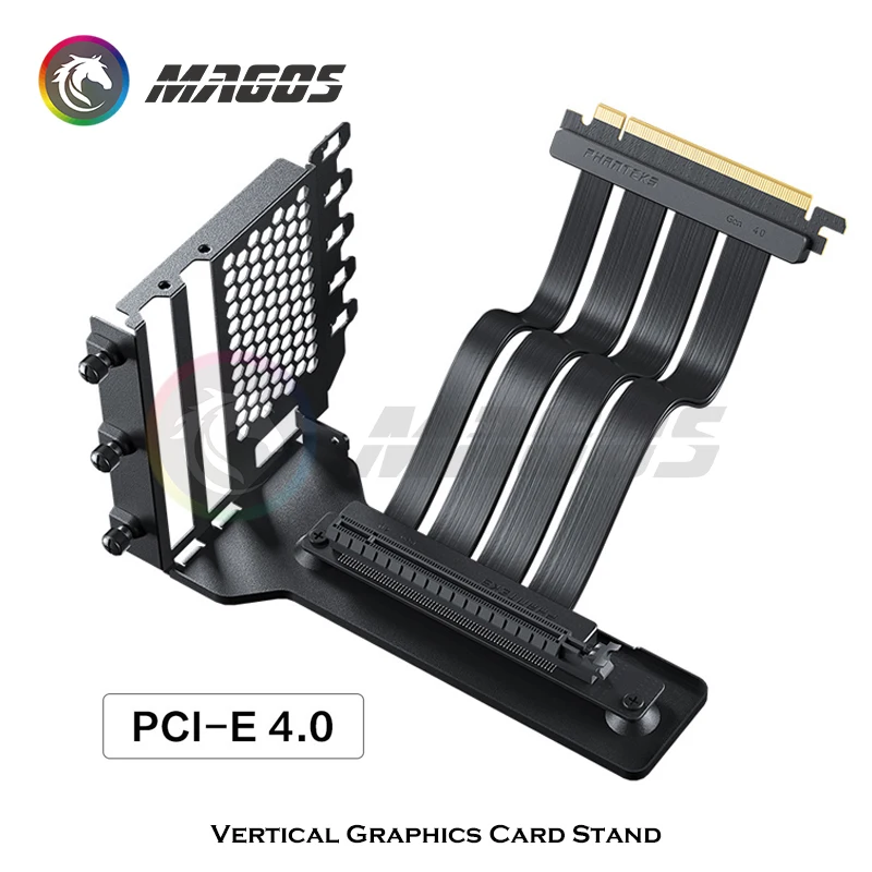 Phanteks PCI-E 4.0 Vertical GPU Mounting Kit Universal Bracket, 7+ PCI Slots Case Modding Used, Support+PCI-E 16 Riser Cable