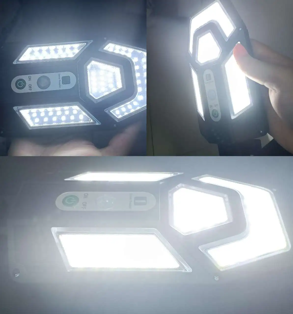 2025 100W Outdoor Solar Lights ABS Motion Sensor Solar IPX6 Waterproof Security Wall Lighting Patio Garden Door Street Light