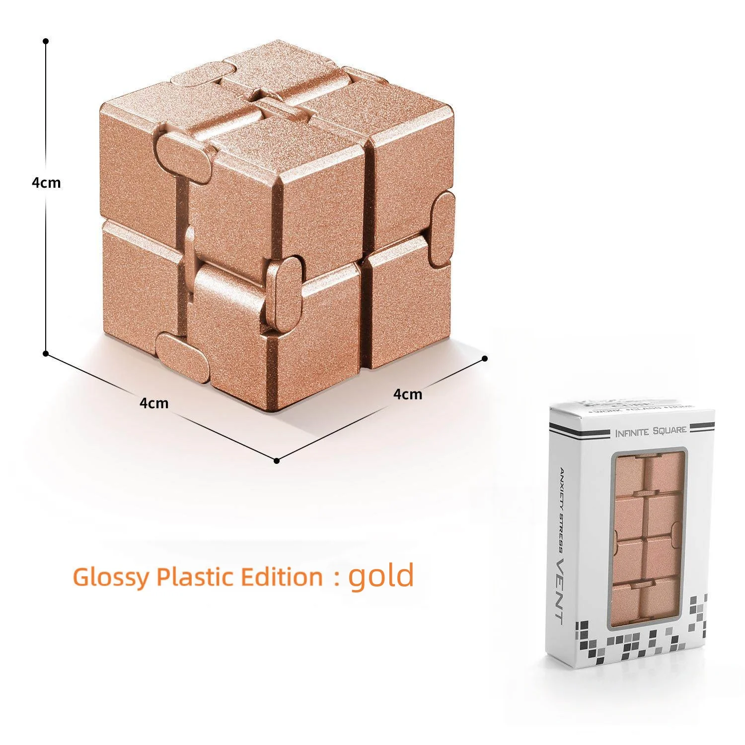 Legering & Kunststof Infinity Cube Fidget Toy Ultra-duurzame Sensorische Stressverlichter voor Volwassenen & Kinderen Angstverlichtende Cadeau