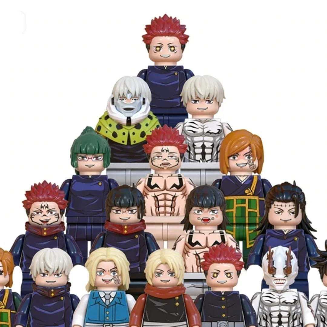 Image of Anime WM6139 WM6140 WM6149 WM6201 Itadori Yuji Jujutsu Kaisen Set Mini Actionfigur Spielzeug Geburtstagsgeschenk Zubehör