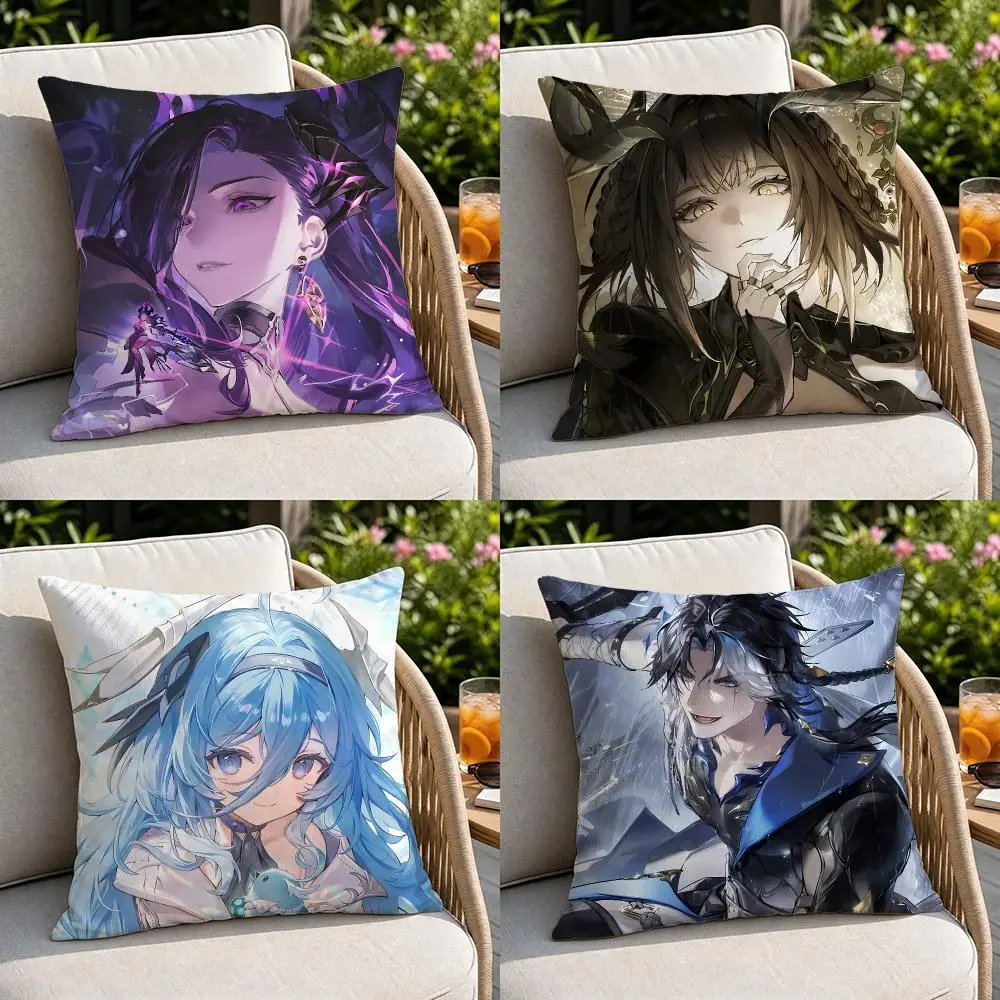 Game Duet Night Abyss Cushion Cover Soft Square Throw Pillow Covers Set for Sofa Bedroom Car Home Decoration