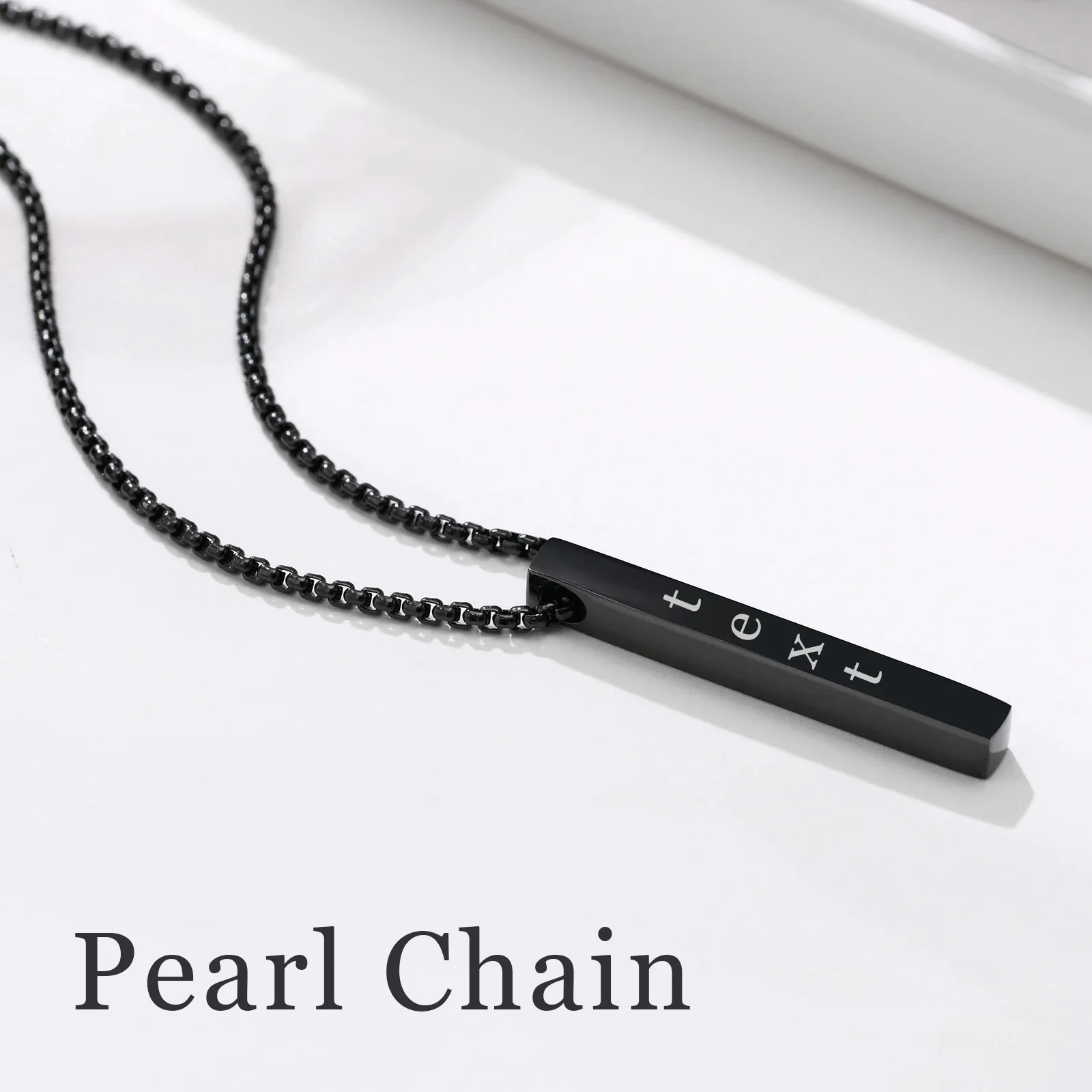 

Free Personalized Engraving Necklace Distinctive Square Chain Custom Name/Anniversary/Special Words Dropshipping for Men Women