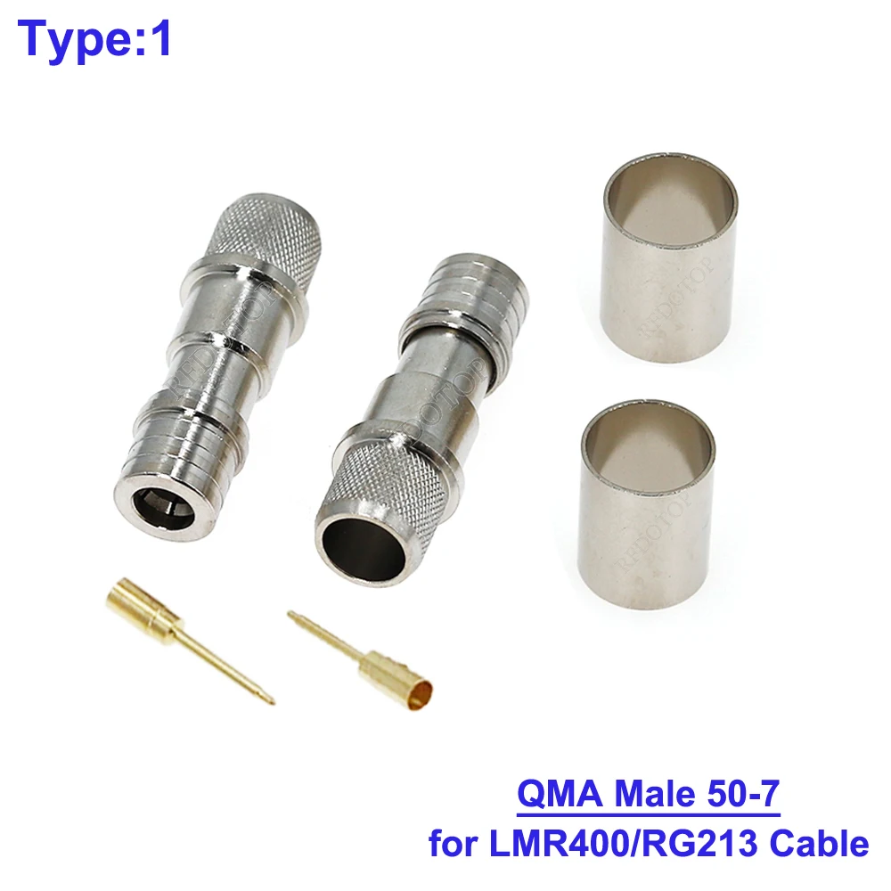 10PCS/Lot LMR400/RG213 Cable QMA Male Plug RF Coaxial Connector 50 Ohm 50-7 QMA Connector for LMR-400/RG-213 Cable Wholesales