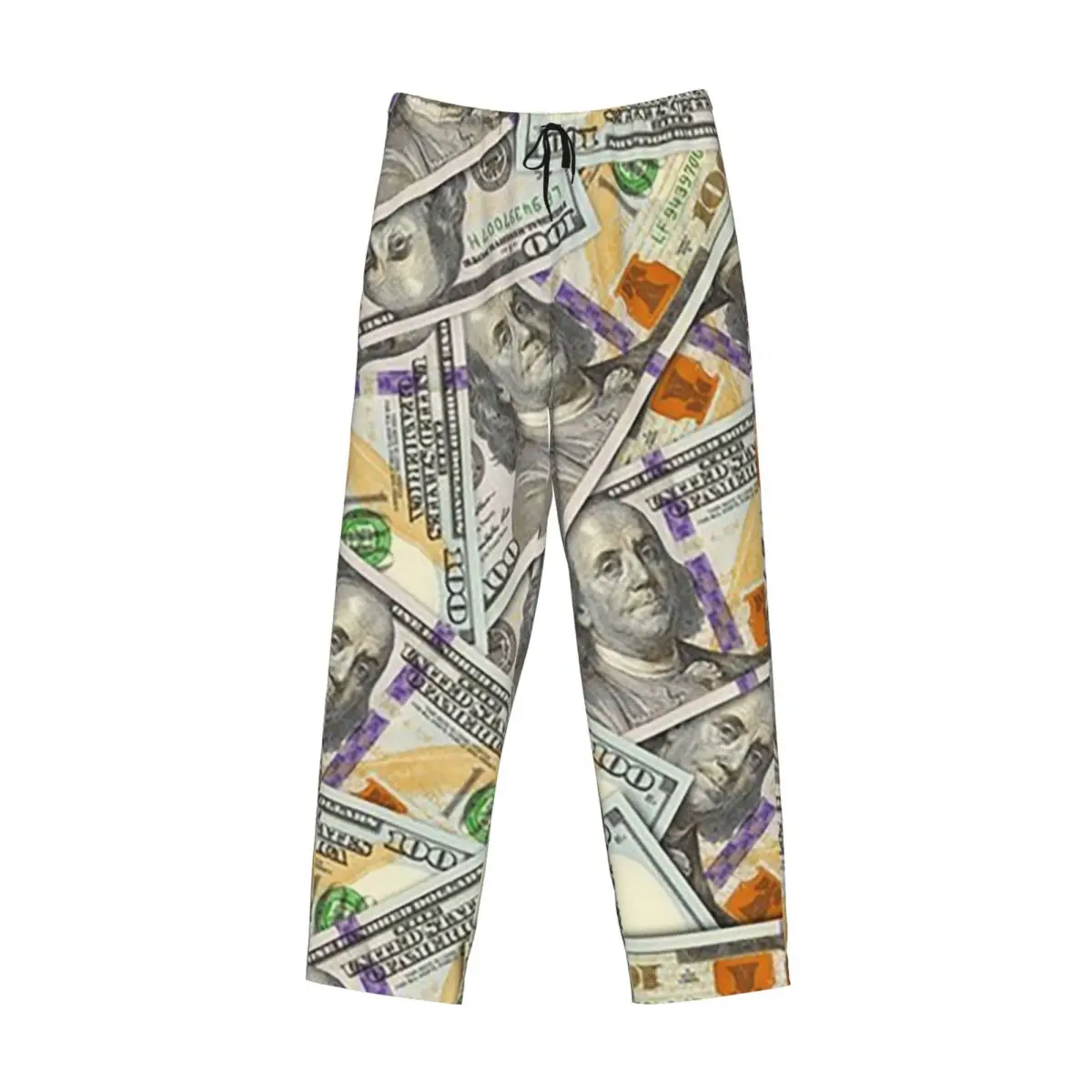 

Пользовательские гигантские деньги фон 100, долларовые купюры, пижамные штаны, мужская одежда для сна, штаны для сна с карманами