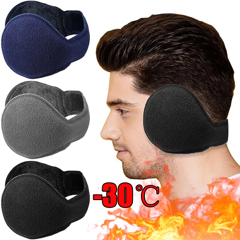 Quente engrossar veludo earmuffs inverno ao ar livre ciclismo velo pele de coelho das mulheres dos homens ciclismo capa protetor de pelúcia macio orelha muffs