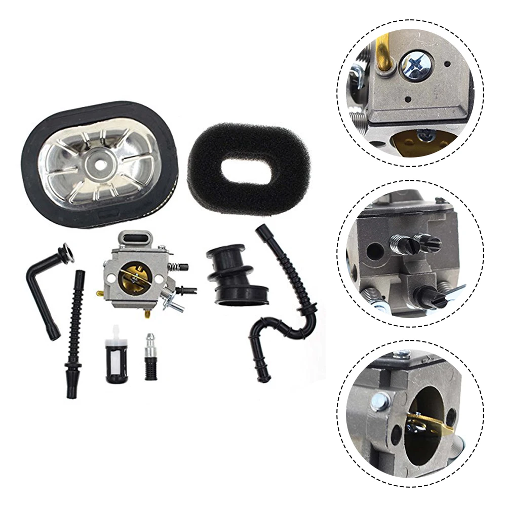 For MS440/For MS460 Carburetor Repair Set Contains Key Parts like Air Filters and Fuel Lines to Improve Performance