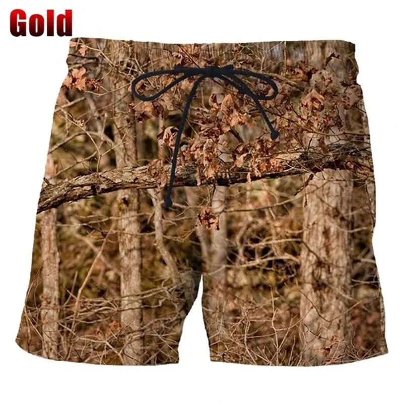 Summer New 3d Camouflage Printed Men\'s Shorts Funny Fashion Casual Personality Cool Natural Scenery Beach Swimming Trunks