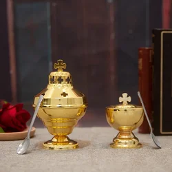 Orthodox Cross Holy Box Set with Holy Grail and Liturgical Supplies for Faithful Worship