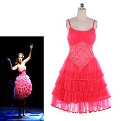 Musical Glinda Cosplay Costume Women Girls Sexy Tulle Suspender Mini Dress Halloween Carnival Party Stage Performance Outfits