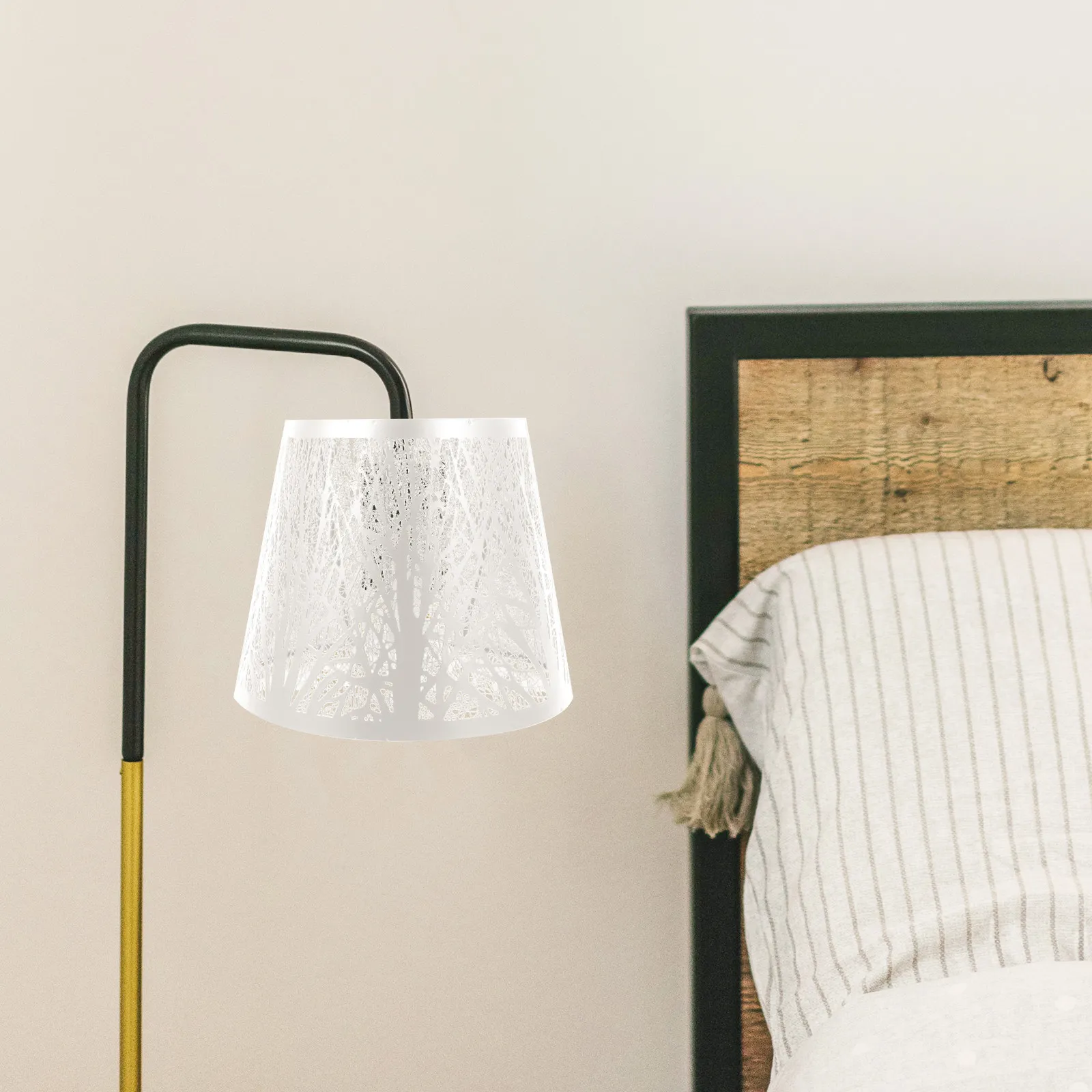 

1 шт. Декоративный абажур из кованого железа для лампы E27, прочный, в форме древесного тени, для напольных, настольных и ламп-светильников, рассеивающий свет, для домашнего декора и освещения