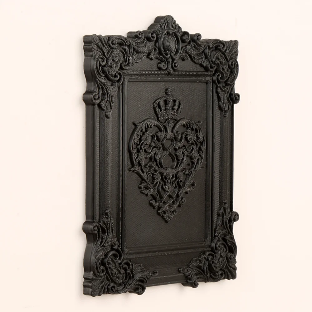 Cross-Border Dark Gothic Carved Crown Heart Decorative Frame for Retro Home Wall Decoration - view 5