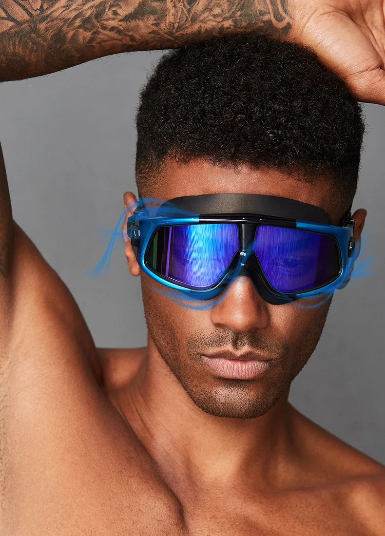 2025 High Quality Large Frame Swimming Goggles for Adults HD Antifog Swim Glasses Manufacturer Direct Wholesale Price