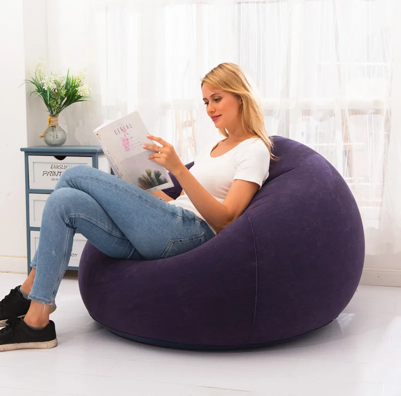 Hot Selling Foldable Inflatable Outdoor Waterproof Beanbag Bean Bags Chair Outdoor Bean Bag Sun Lounger Lazy Sofa Bean Bag
