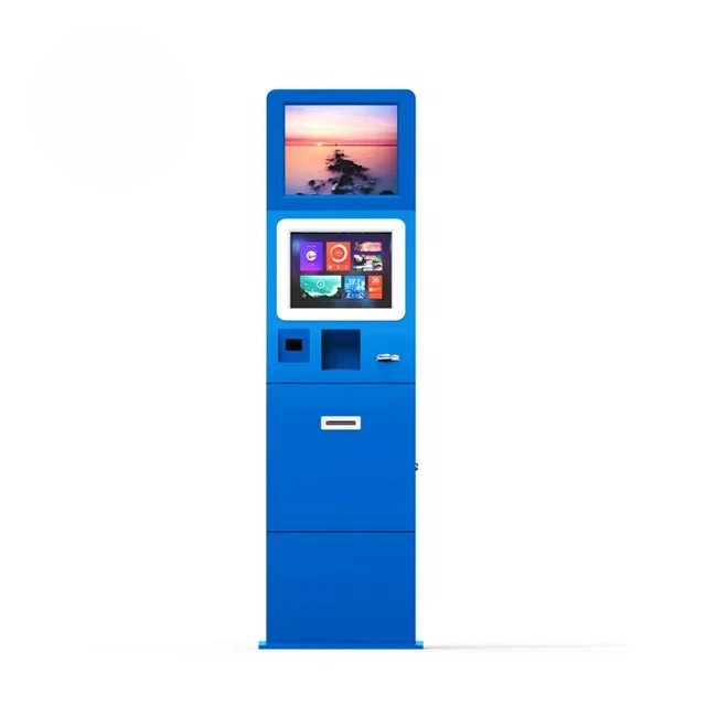 21.5 Inch Self-service Kiosk Touchscreen Hotel Check In Kiosk With Card Dispenser