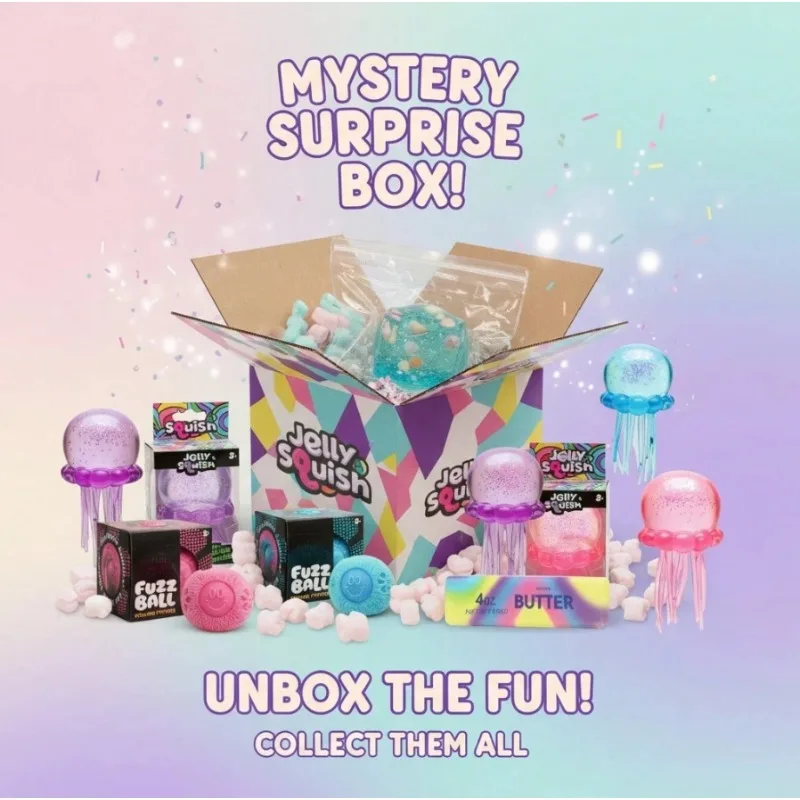 

American Local Warehouse Mystery Squeeze Toy Blind Box Mixed Fidget Squish Stress Ball Anti-Stress Anxiety Relief Surprise Unbox Toy For Children Adult