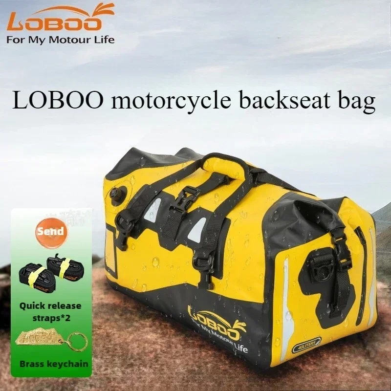 LOBOO Motorcycle Backseat Bag Waterproof Wear-resistant Tail Bag Rider Motorcycle Equipment Motorcycle Hanging Bag