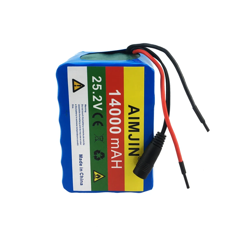 18650 6s4p Battery Pack 25.2V 14000mah Lithium ion Rechargeable Battery 14Ah  Electric Bicycle Moped/Electric
