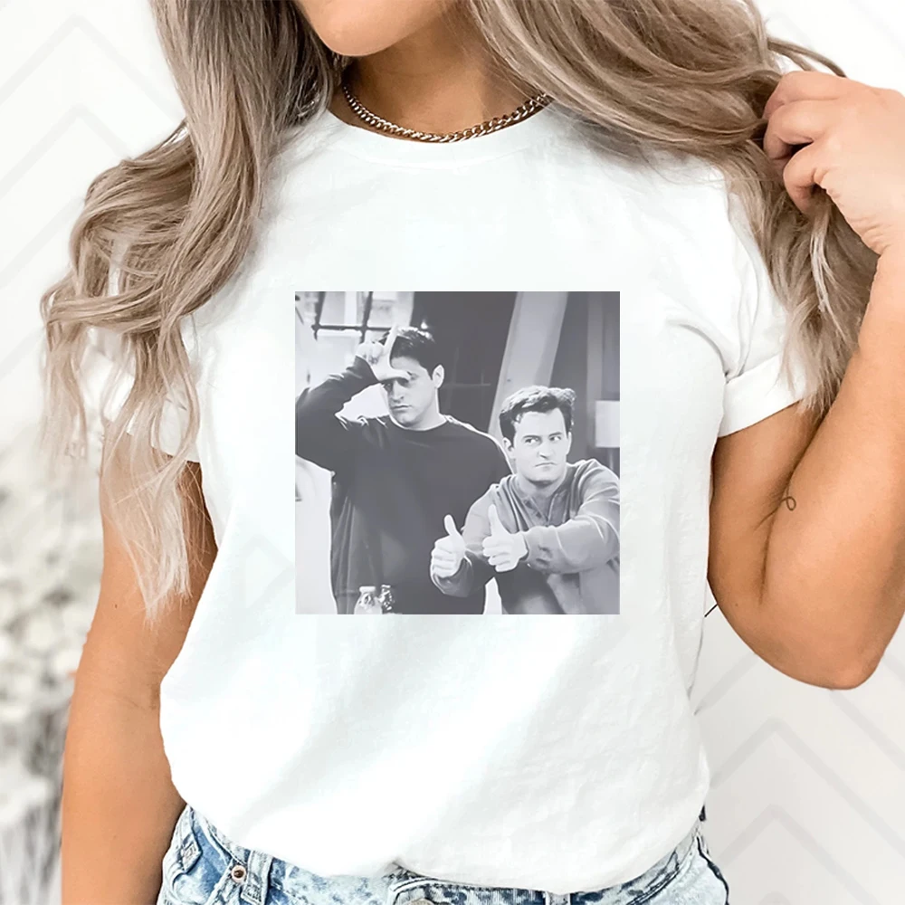 Vintage Joey and Chandler Funny T-shirt Friends TV Show Inspired Shirt Unisex Crewneck Short Sleeves Tops Harajuku Clothes