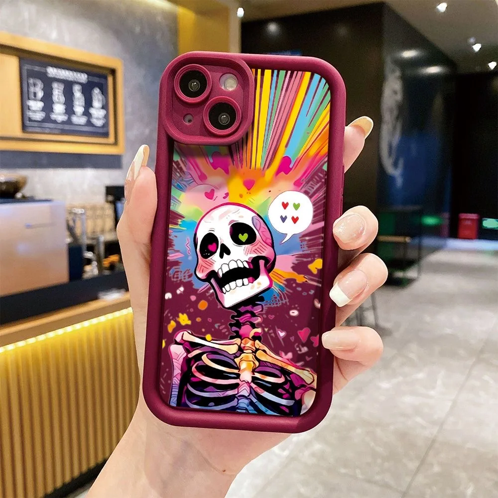 Funda de calavera de Color estilo Pop para Infinix Note 30 Pro Infinix Note 30 Vip Note 12, funda gruesa de silicona suave