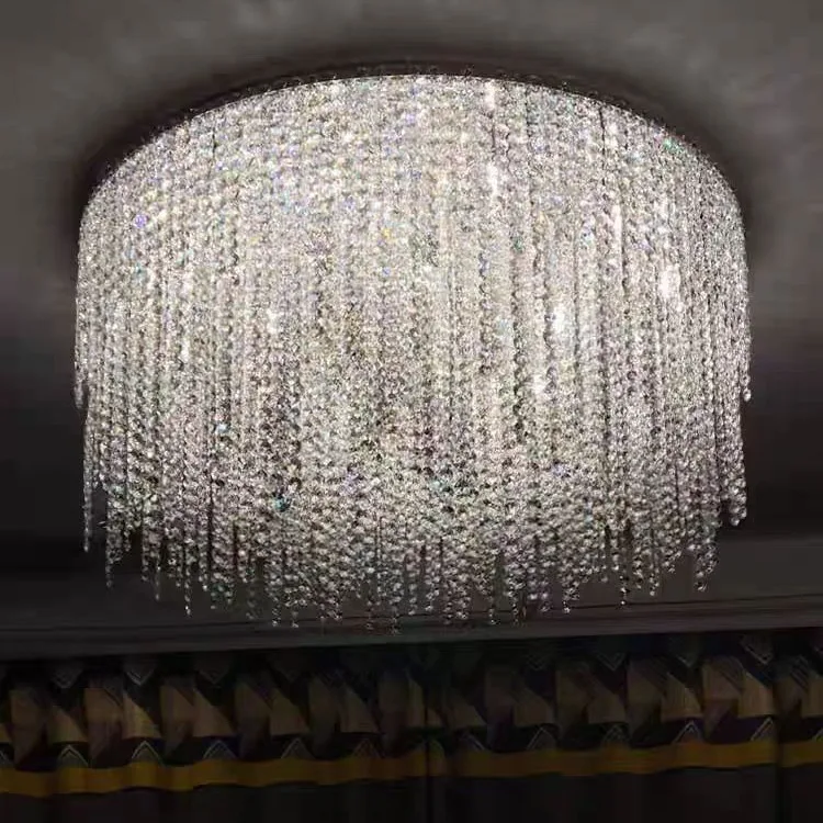 

Light luxury, crystal, ceiling lamp, living room, simple, villa, bedroom, oval, atmosphere, hotel
