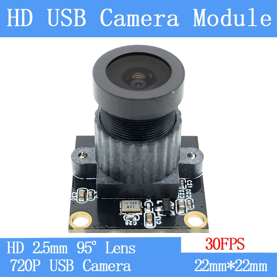 PU`Aimetis 22mm * 22mm HD Mini câmeras de vigilância 720P HD H:95 °   Módulo de câmera CCTV UVC MJPEG 30FPS USB2.0 com ângulo de visão amplo
