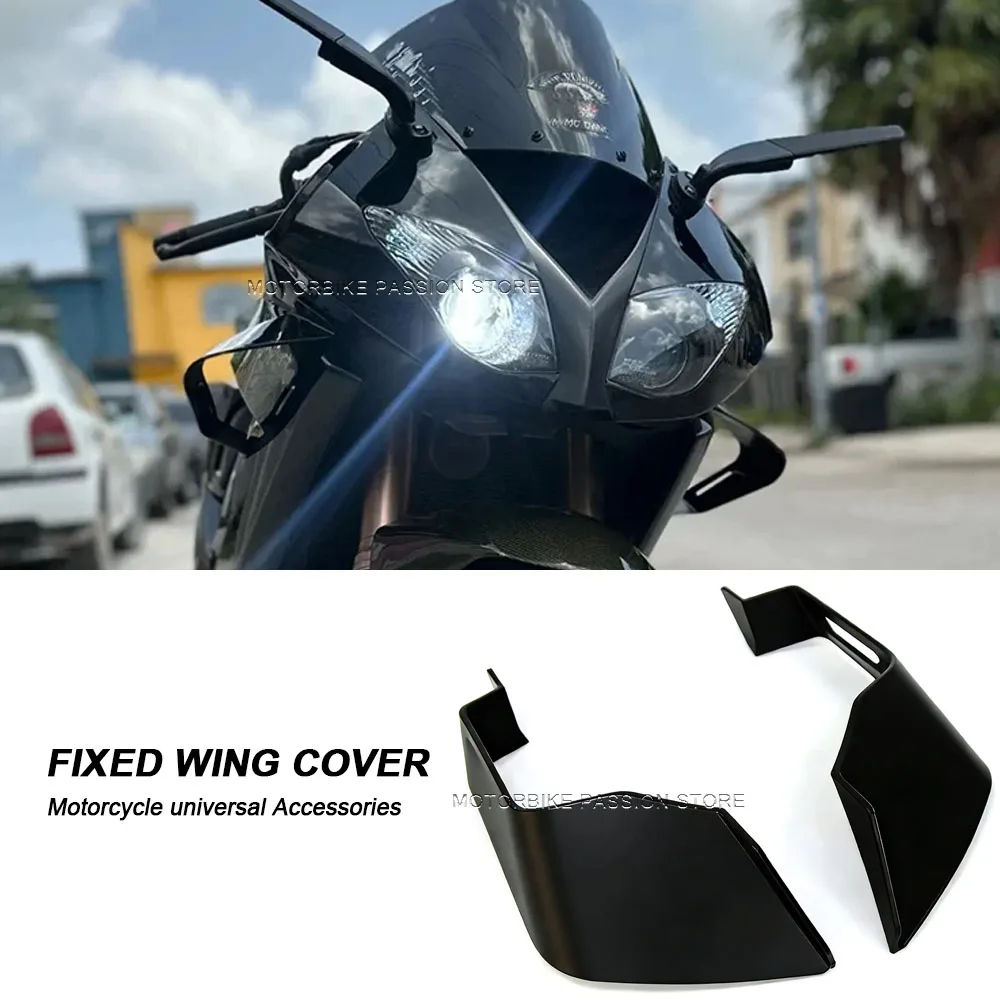 

New Motorcycle Accessories Universal Aerodynamic Wing Kit Fixed Winglet Fairing For Yamaha Kawasaki Honda BMW
