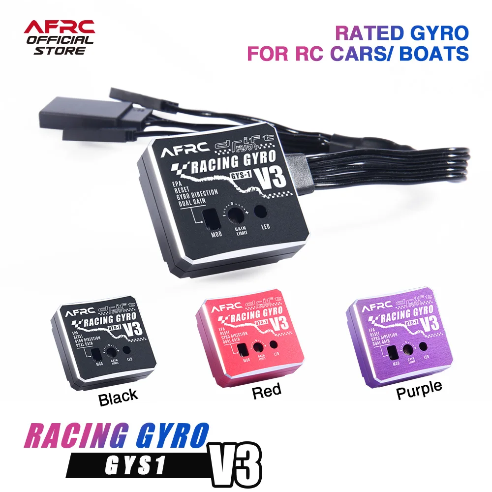 AFRC-GYS-1 V3 RACING Gyro Drift auto stabilisator CNC Metall Fall Für 1/28 1/18 1/10 1/8 RC Autos/boote Modell DIY Montage Upgrade