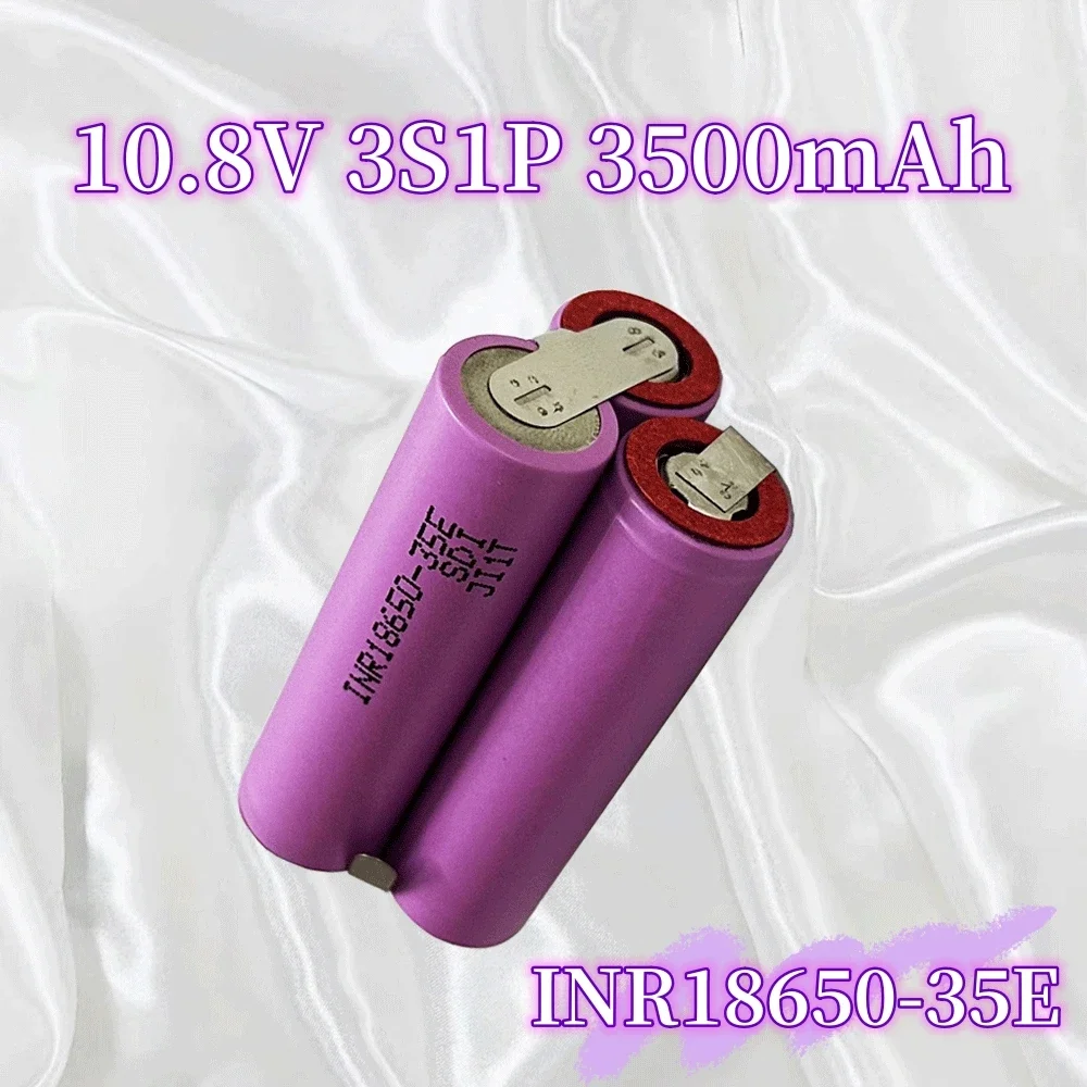 7.4V-24v 3.5Ah series connection 18650 battery pack, INR18650-35E 3500mAh 24v screwdriver  customized battery