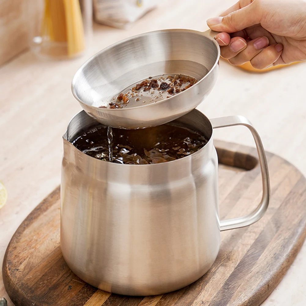 

Универсальный масляный фильтр из нержавеющей стали, кухонная фритюрница 1,5/2 л с фильтром, герметичная кастрюля для жарки картофеля фри