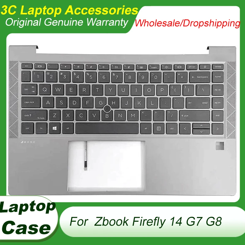 

New US Keyboard For HP Zbook Firefly 14 G7 Firefly 14 G8 M36447-001 Laptops Top Case Palmrest Upper Cover with Backlit Keyboard