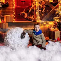 500/20G Christmas Artificial Snow Fake White Snow Fluffy Fiber Stuffing Plush Doll Filling Covering Xmas Tree Winter Scene Decor 5