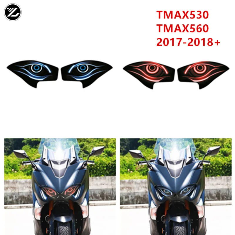 

Motorcycle Accessories Front Fairing Headlight Guard Sticker Head light protection Sticker For YAMAHA TMAX530 TMAX 560 2017 2018