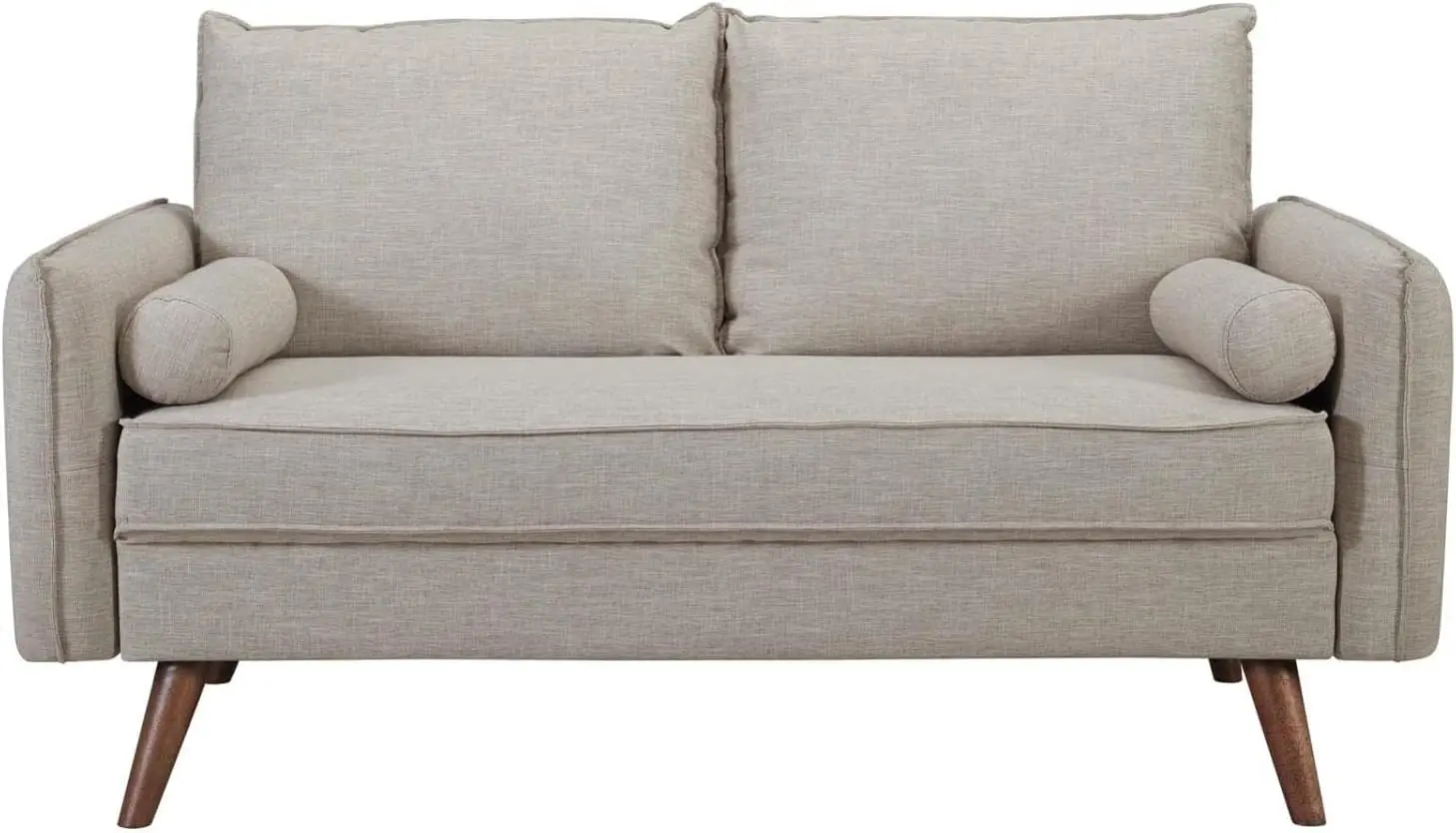 EEI-3091 Odwracalna współczesna, nowoczesna sofa dwuosobowa tapicerowana tkaniną w kolorze beżowym